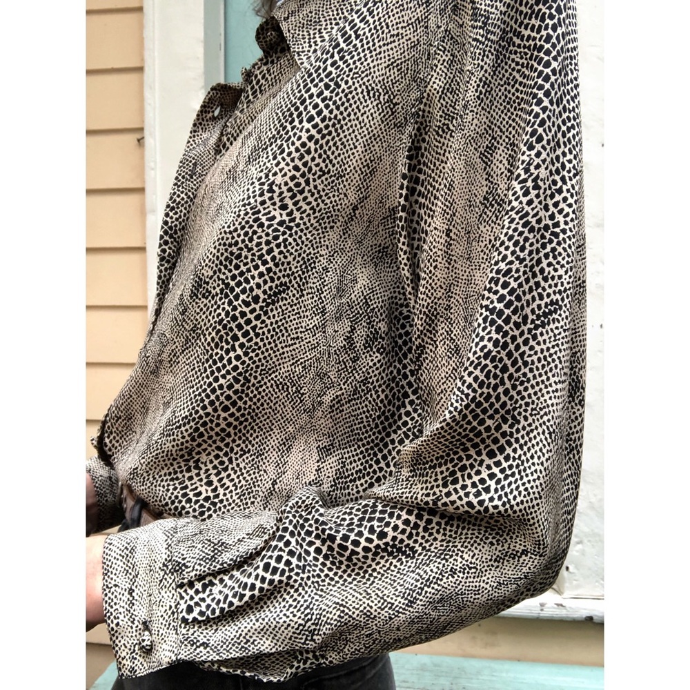 Vintage silk python print blouse - Picture 2 of 7